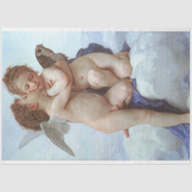 Papel De Seda O primeiro beijo, amor e psyche, Bouguereau (Frente )
