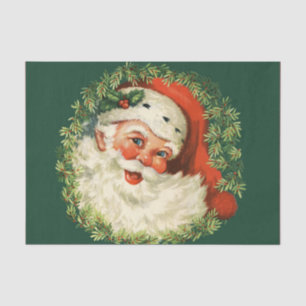 Papel De Seda O Primeiro Pai Natal Feliz em um Quadro de Ivy