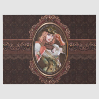 Papel De Seda O punk do vapor alinha o teste padrão abstrato