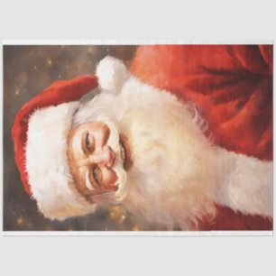 Papel De Seda O retrato clássico de boas-vindas do Papai Noel so
