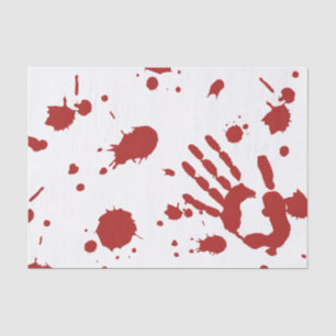 Papel De Seda O sangue embebeu o impressão sangrento o Dia das