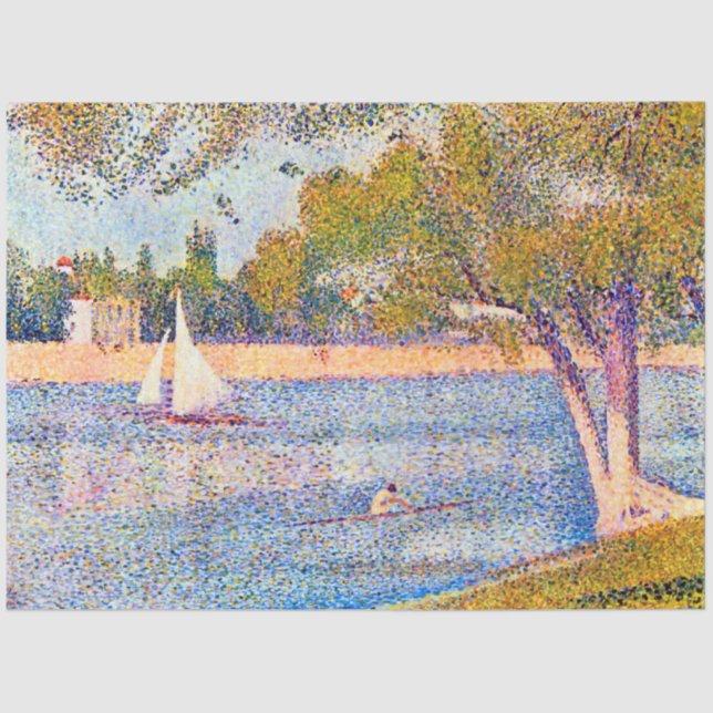 Papel De Seda O Sena em La Grande Jatte, Seurat (Frente )