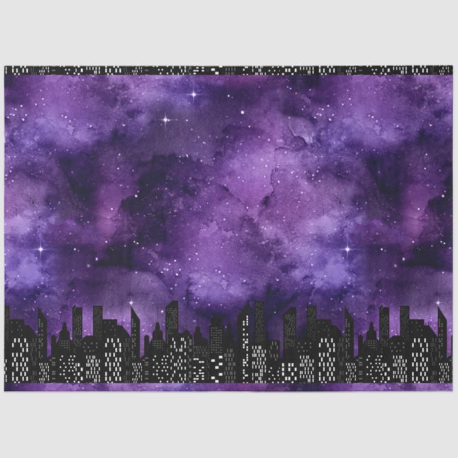 Papel De Seda O Starry Skyline Series Design 1 (Frente )