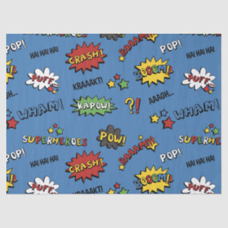 Papel De Seda O super-herói retro caçoa o teste padrão