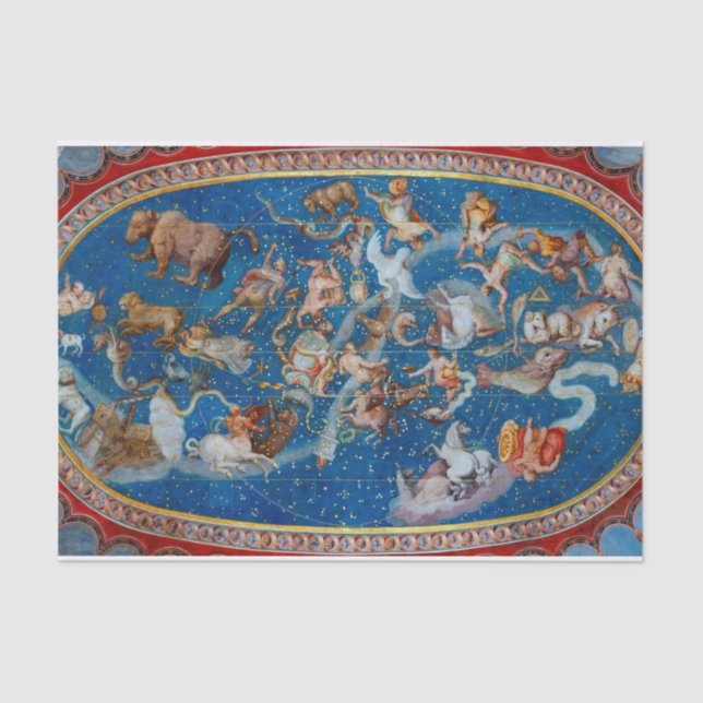 Papel De Seda O Teto de Sala Bolonha, Mapa Celeste (Frente )