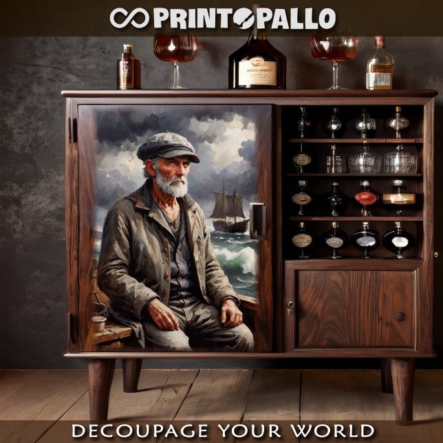 Papel De Seda O velho pescador e o mar - (Criador carregado)