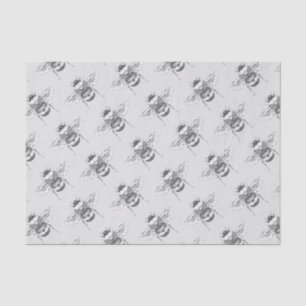 Papel De Seda O vintage Bumble abelhas & cinzas