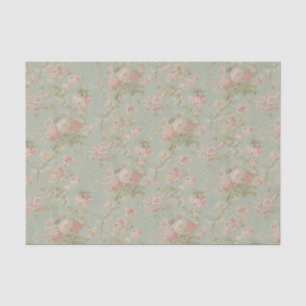 Papel De Seda O vintage elegante floral aumentou