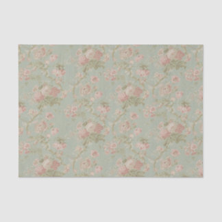 Papel De Seda O vintage elegante floral aumentou