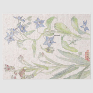 Papel De Seda O Wildflower da provocação do vintage floresce o