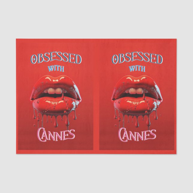 Papel De Seda Obcecado Com Cannes (Frente )