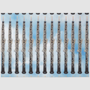 Papel De Seda Oboes Repetindo no Plano de Fundo do Céu Azul