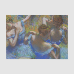 Papel De Seda Obra-Prima de Arte Fina Azul Bailarinas de Degas