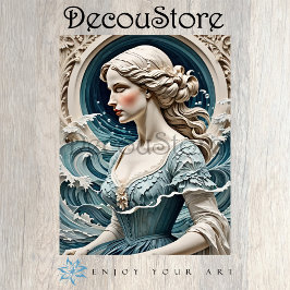 Papel De Seda Ocean Muse – Liberty Style Sea Portrait Decoupage