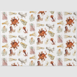 Papel De Seda Octopus Cephaloposo Oceânico