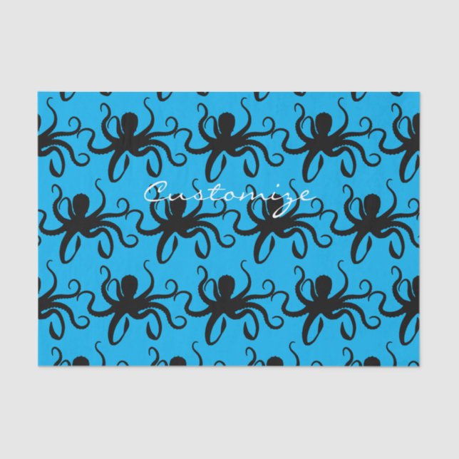 Papel De Seda Octopus Silhouette Thunder_Cove (Frente )
