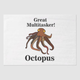 Papel De Seda Octopus Tentags Multitasker Engraçado Aniversário