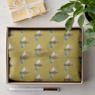 Papel De Seda Ode ao Balé Nutcracker Dourado