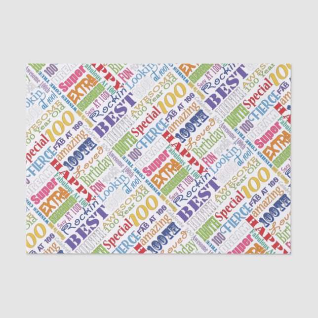 Papel De Seda Ofertas de Festa de aniversário 100 Únicas E Espec (Frente )