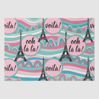 Papel De Seda Oh la la! Voila! Torre Eiffel Francesa