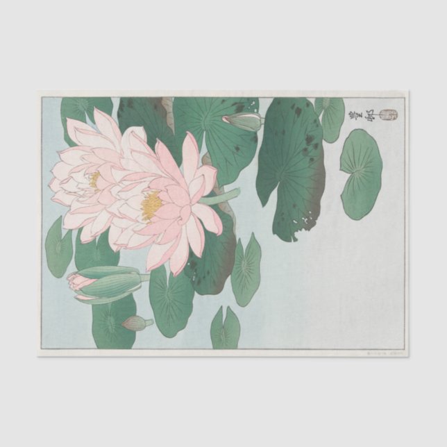 Papel De Seda Ohara Koson | Lírio de água (1920 - 1930) (Frente )