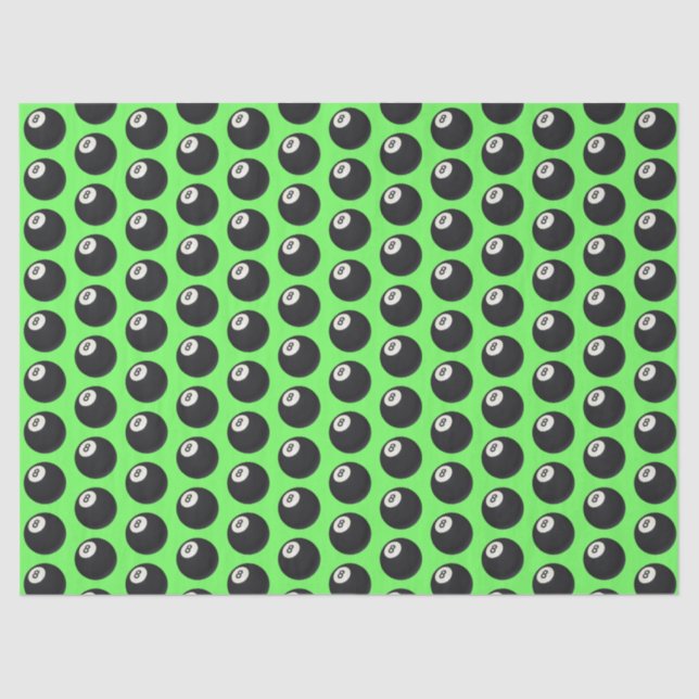 Papel De Seda Oito verde limão neon Y2K Snooker 90s (Frente )