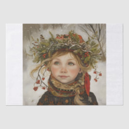 Papel De Seda Old World Winter Child
