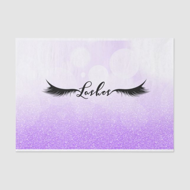 Papel De Seda Olhais De Bela Brilhante Roxo Eilashes (Frente )