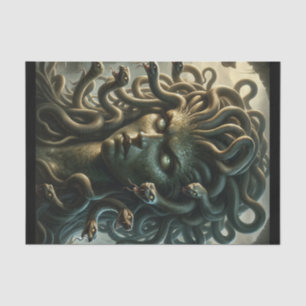 Papel De Seda Olhar da Medusa Cabeça de Cobras da Morte