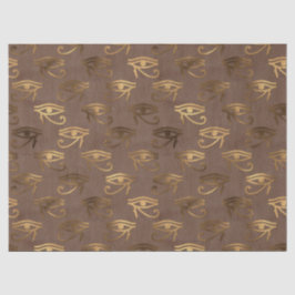 Papel De Seda Olho Metálico Egípcio em Marrom