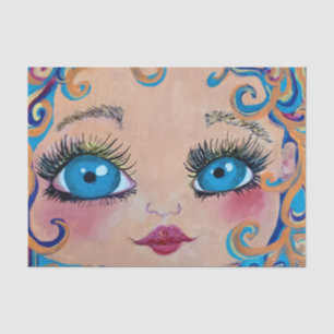 Papel De Seda olhos azuis grandes