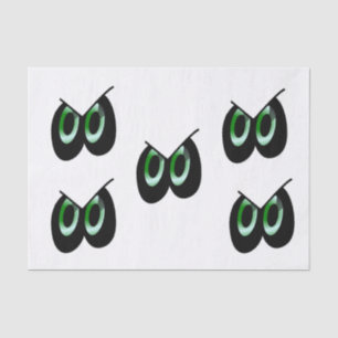 Papel De Seda Olhos de desenho verde