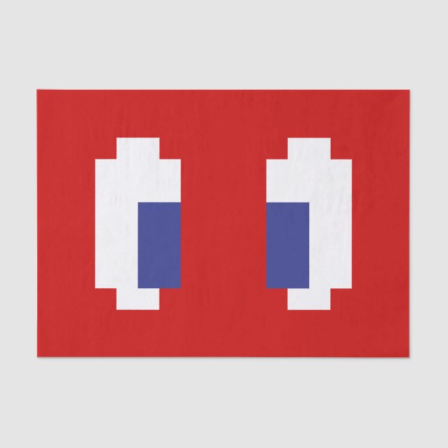 Papel De Seda Olhos De Manga Pixel De 8 Bits (Frente )