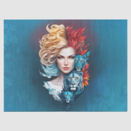 Papel De Seda Olhos do Leão e Cabelo Estrelado