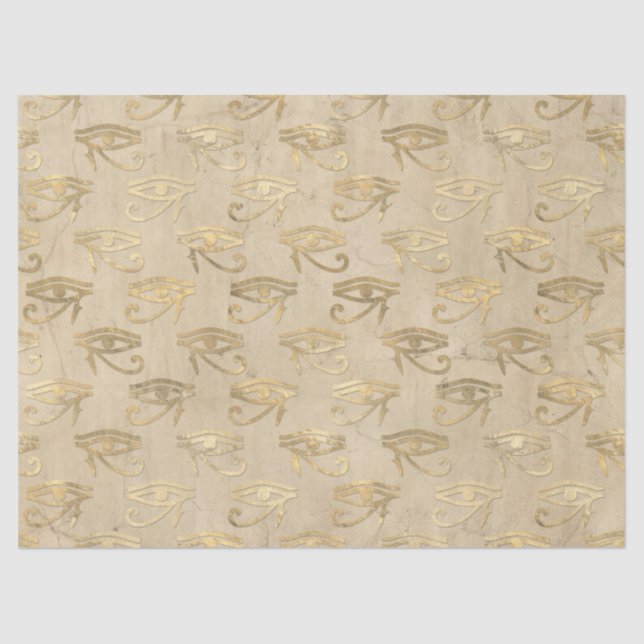 Papel De Seda Olhos Metálicos Egípcios na Desvinculação de Marfi (Frente )
