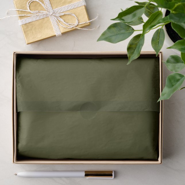 Papel De Seda Oliva Escura (Presente)