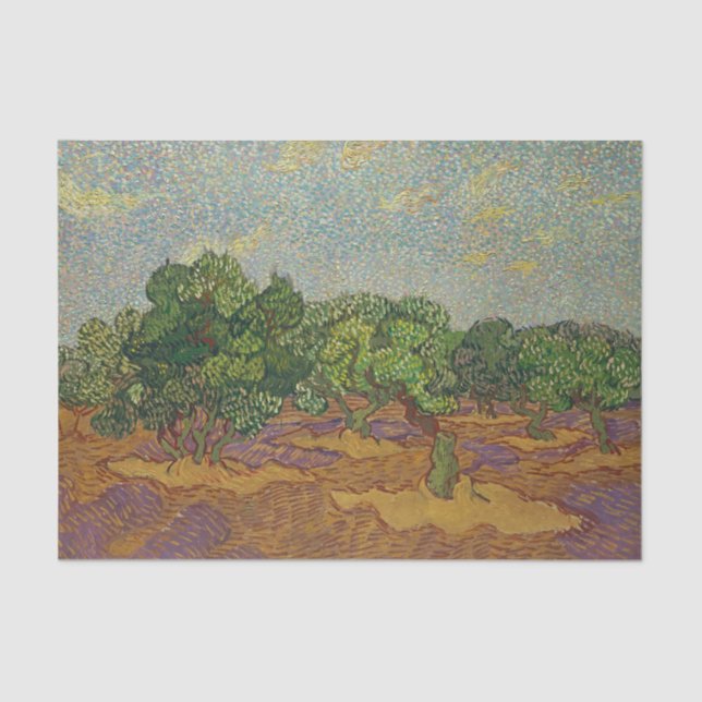 Papel De Seda Oliveiras, Van Gogh, Decoupage (Frente )
