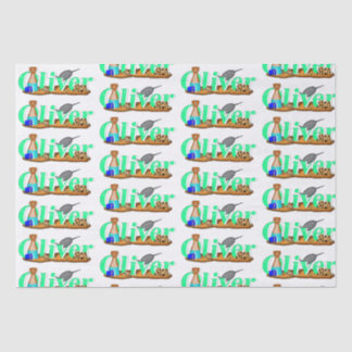 Papel De Seda Oliver The Otter está na praia