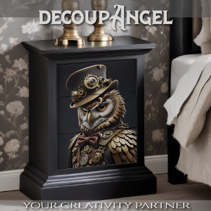 Papel De Seda Oliver the Steampunk Owl - Decoupage -