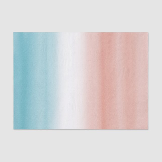 Papel De Seda Ombre Azul Peach (Frente )