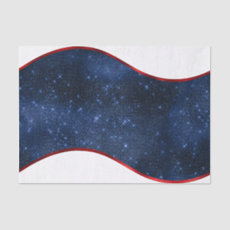 Papel De Seda Onda Azul Patriótica