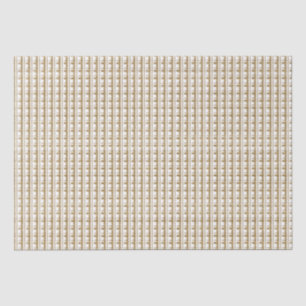 Papel De Seda Onda de Ivory e Waffle Dourado
