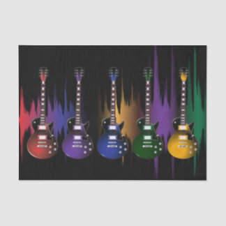 Papel De Seda Onda sadia da guitarra do rock and roll