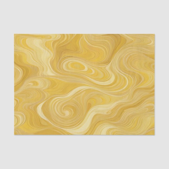 Papel De Seda Ondas Amarelas abstrato (Frente )