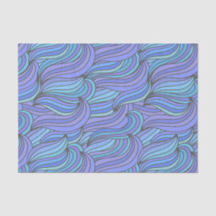 Papel De Seda Ondas Azuis de Groovy