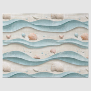Papel De Seda Ondas de Conchas da Praia Boho (3)