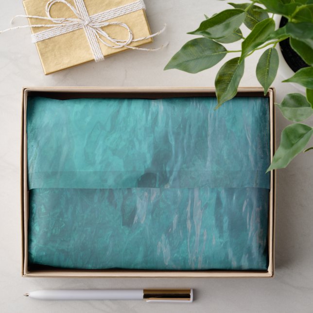 Papel De Seda Ondas do Oceano Azul (Presente)