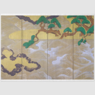 Papel De Seda Ondas em Matsushima (direita), Tawaraya Sotatsu