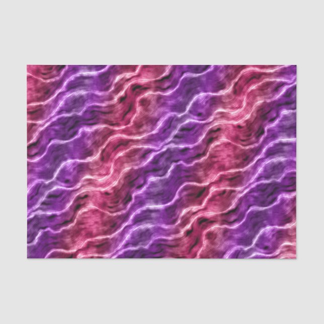 Papel De Seda ondas inkadas - gradiente de rosas : (Frente )