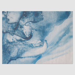 Papel De Seda Ondas ou nuvens azuis Abstrato na desacoplagem de